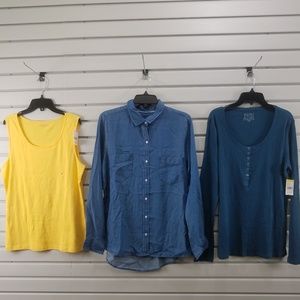 New 3 Pcs Women's Top Blouse Shirt Sweater Tank